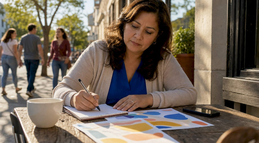 Small business owner planning local marketing