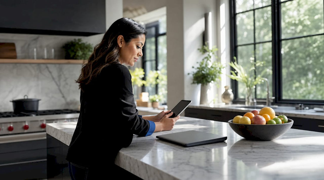 Small business owner planning content marketing