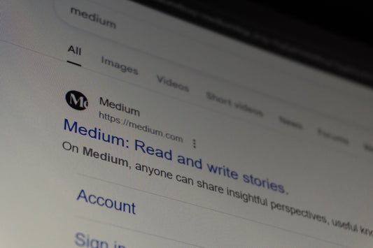 Screenshot of the medium website search results page