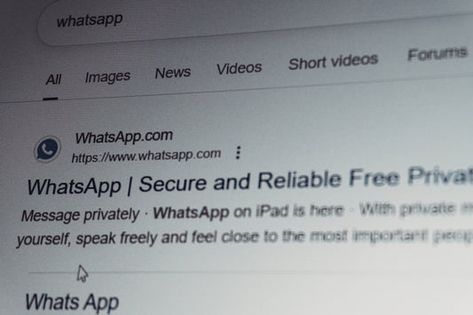 Whatsapp search results on a computer screen.